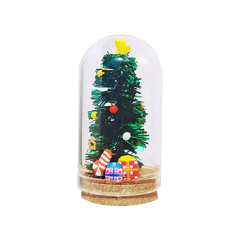 Miniature Glass Christmas Tree Dollhouse Decor Bottle Model 2