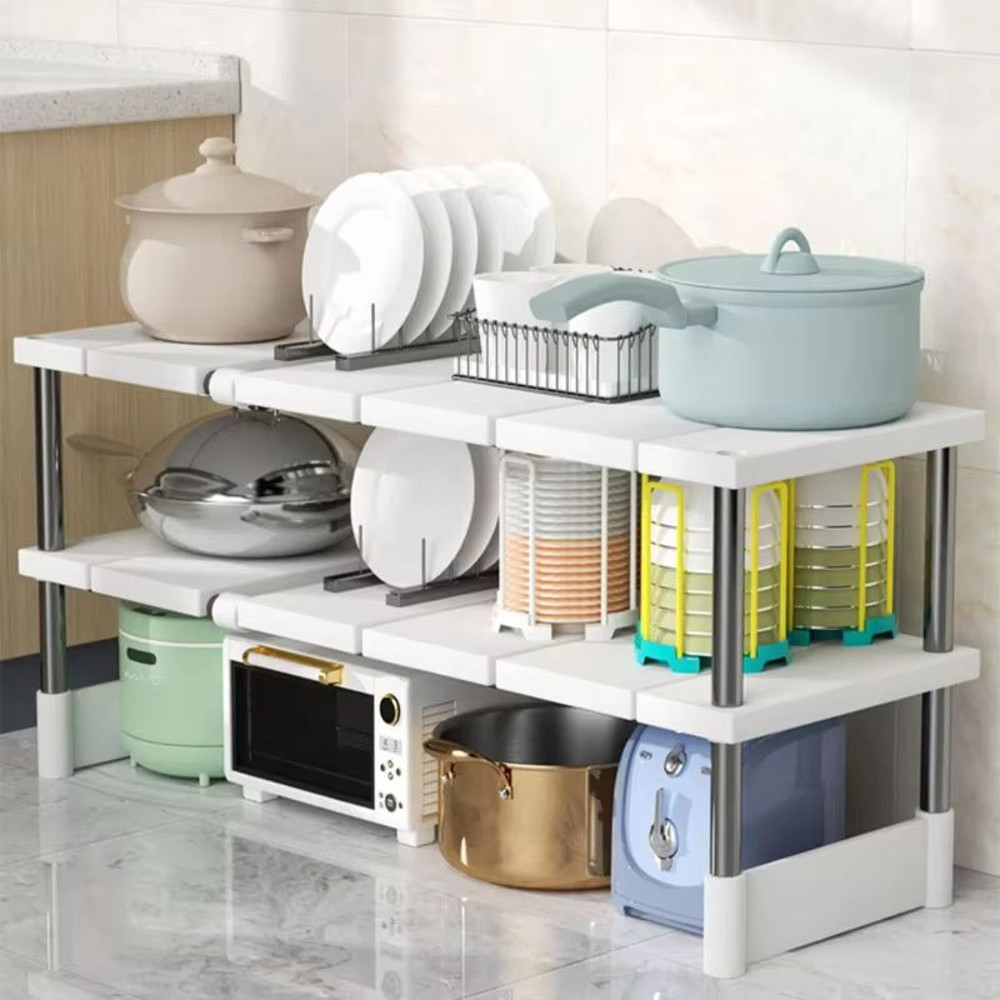 Space Efficient Retractable Under Sink Storage Organizer 0