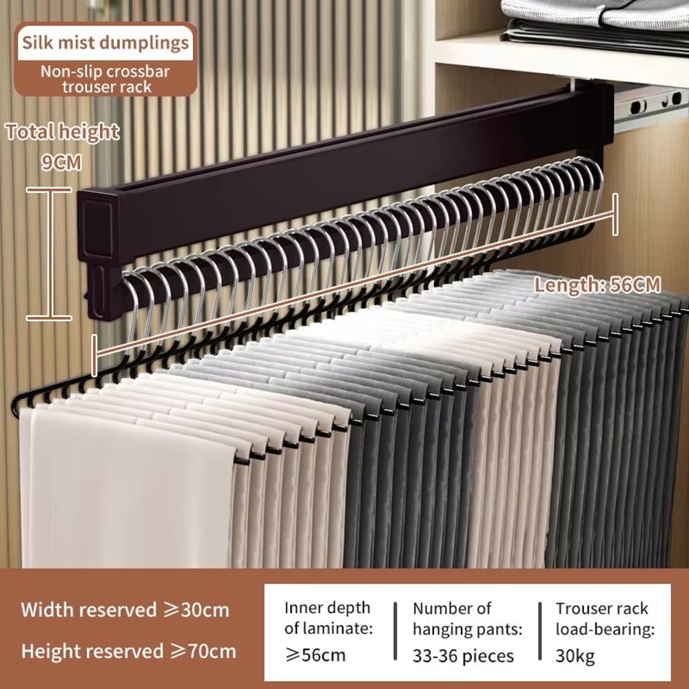 SpaceSaving Expandable Sliding Pants Rack 15