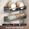 Kitchen Bowl Plate Drying Storage Shelf Wall Mounted Dish Drainer Rack 10