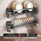 Kitchen Bowl Plate Drying Storage Shelf Wall Mounted Dish Drainer Rack 13