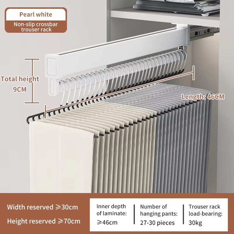 SpaceSaving Expandable Sliding Pants Rack 21