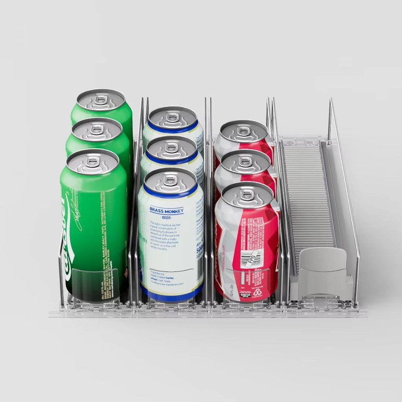 Automatic Beverage Pusher Glide Refrigerator Drink Organizer 1
