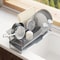 Stainless Steel Dish Drying Rack Over The Sink With Tray 4