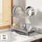 Stainless Steel Dish Drying Rack Over The Sink With Tray 14