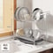 Stainless Steel Dish Drying Rack Over The Sink With Tray 14