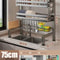 Stainless Steel DoubleLayer Kitchen Sink Dish Draining Shelf 20