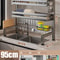 Stainless Steel DoubleLayer Kitchen Sink Dish Draining Shelf 24