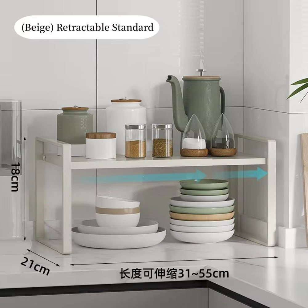 Adjustable Retractable Wardrobe Shelf And Cabinet Organizer Rack 12