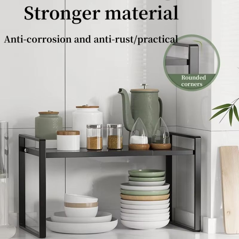 Adjustable Retractable Wardrobe Shelf And Cabinet Organizer Rack 1