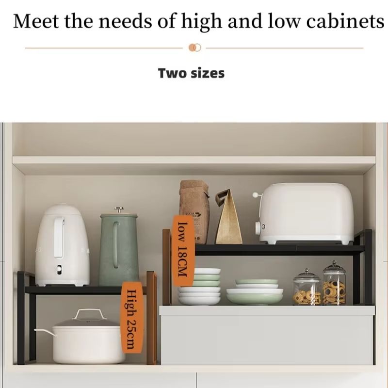 Adjustable Retractable Wardrobe Shelf And Cabinet Organizer Rack 4