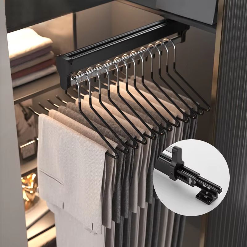 Top Mount Extendable Wardrobe PullOut Clothes Rail 2