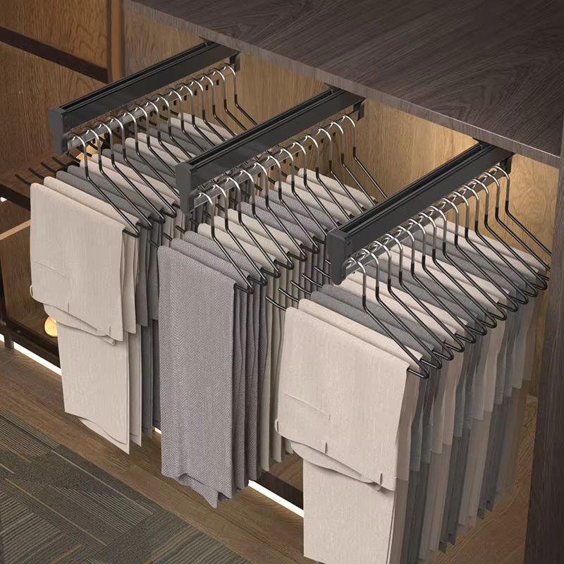 Top Mount Extendable Wardrobe PullOut Clothes Rail 3