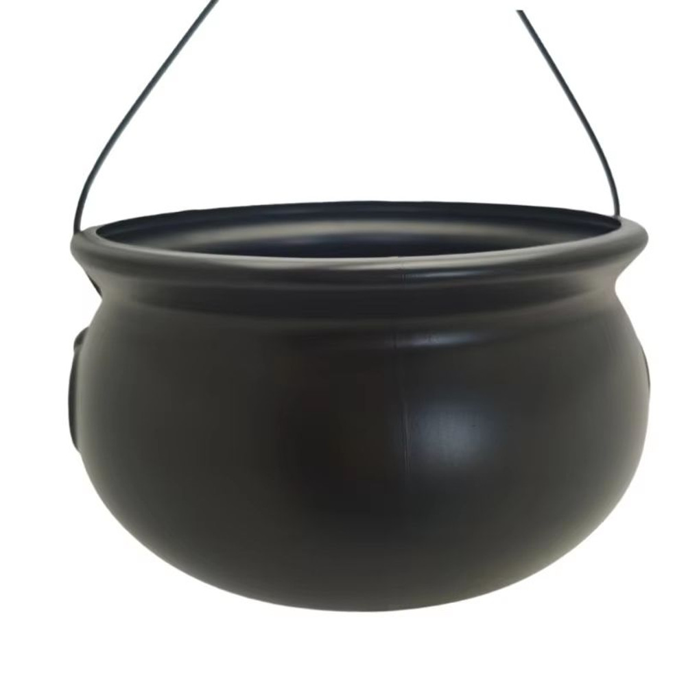 Large Black Cauldron Kettle Candy Bowl For Halloween 3