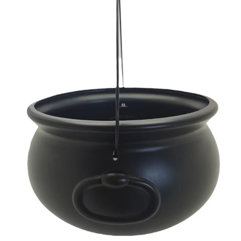 Large Black Cauldron Kettle Candy Bowl For Halloween 4