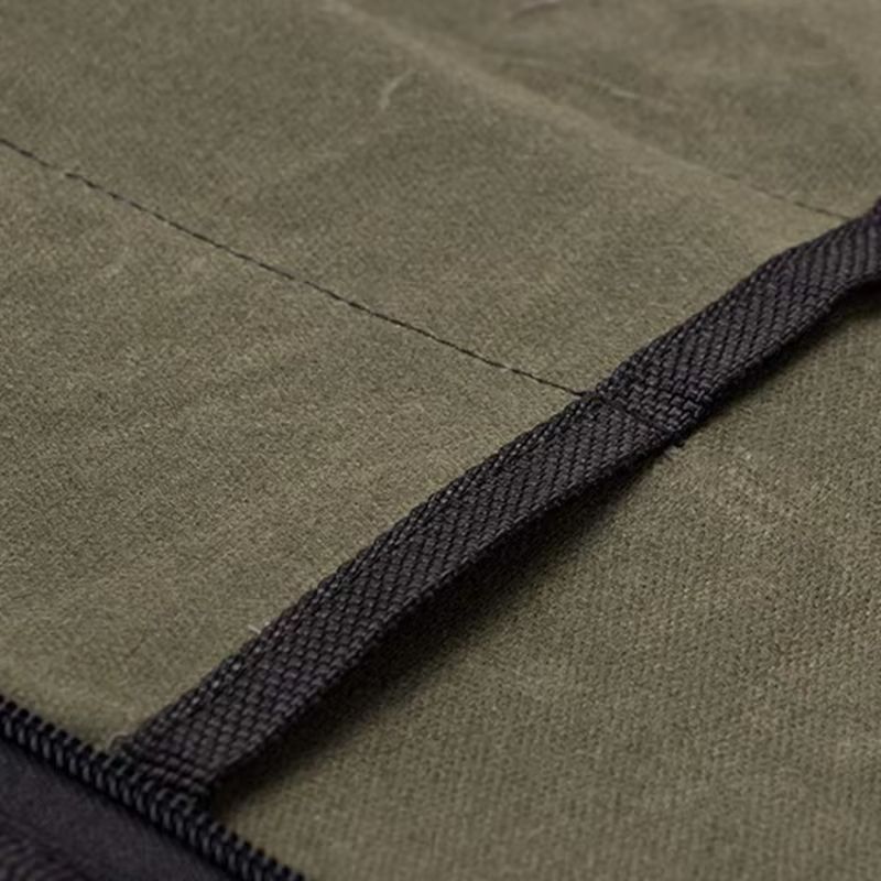 Heavy Duty Waxed Canvas Chef Knife Roll Bag 5