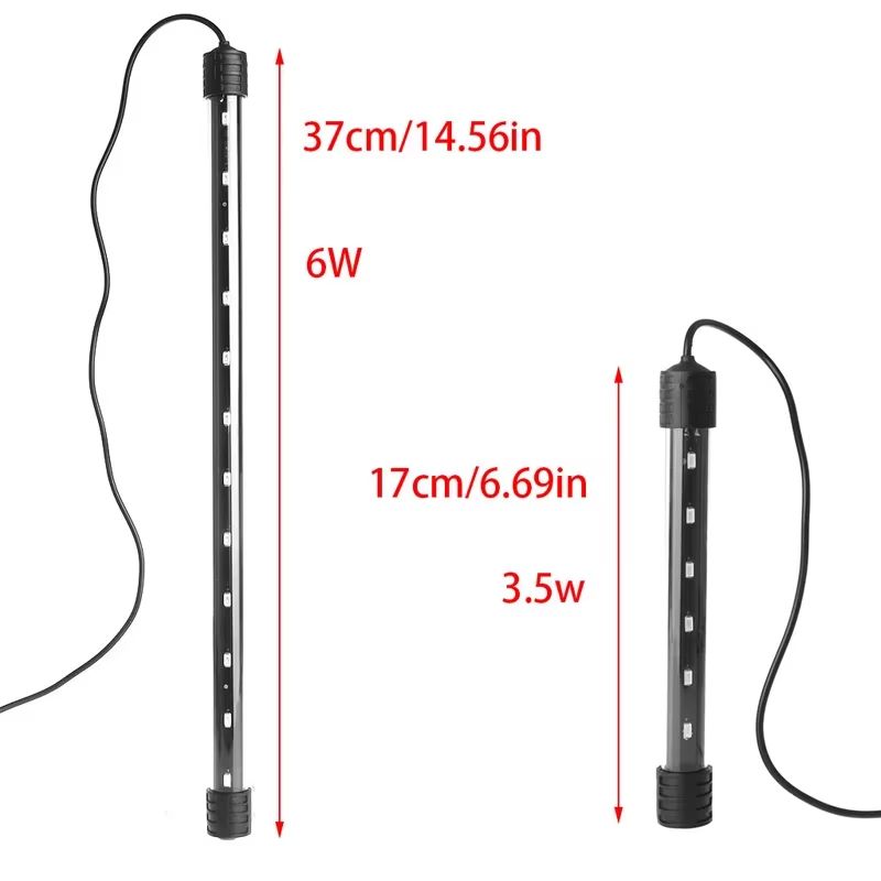 Submersible LED Aquarium Light Bar With Suction Cups 5