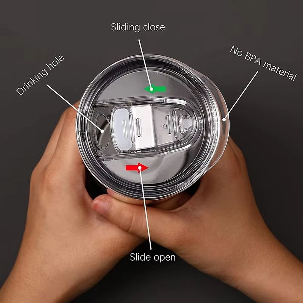 Clear SpillProof 20oz Tumbler Replacement Lid 1 Or 2 Pack 3