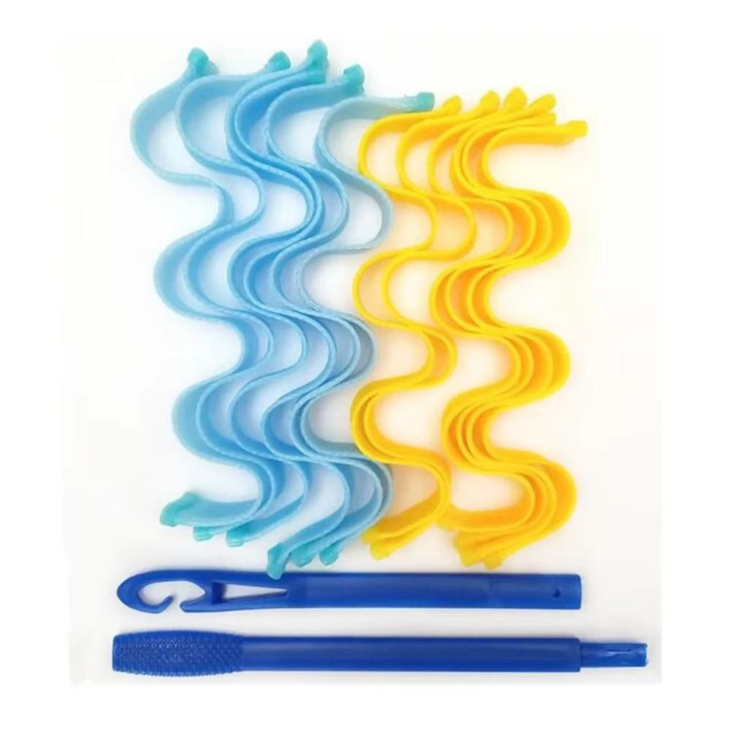 12 Piece Heatless Hair Curlers Soft Curling Rod Set 10