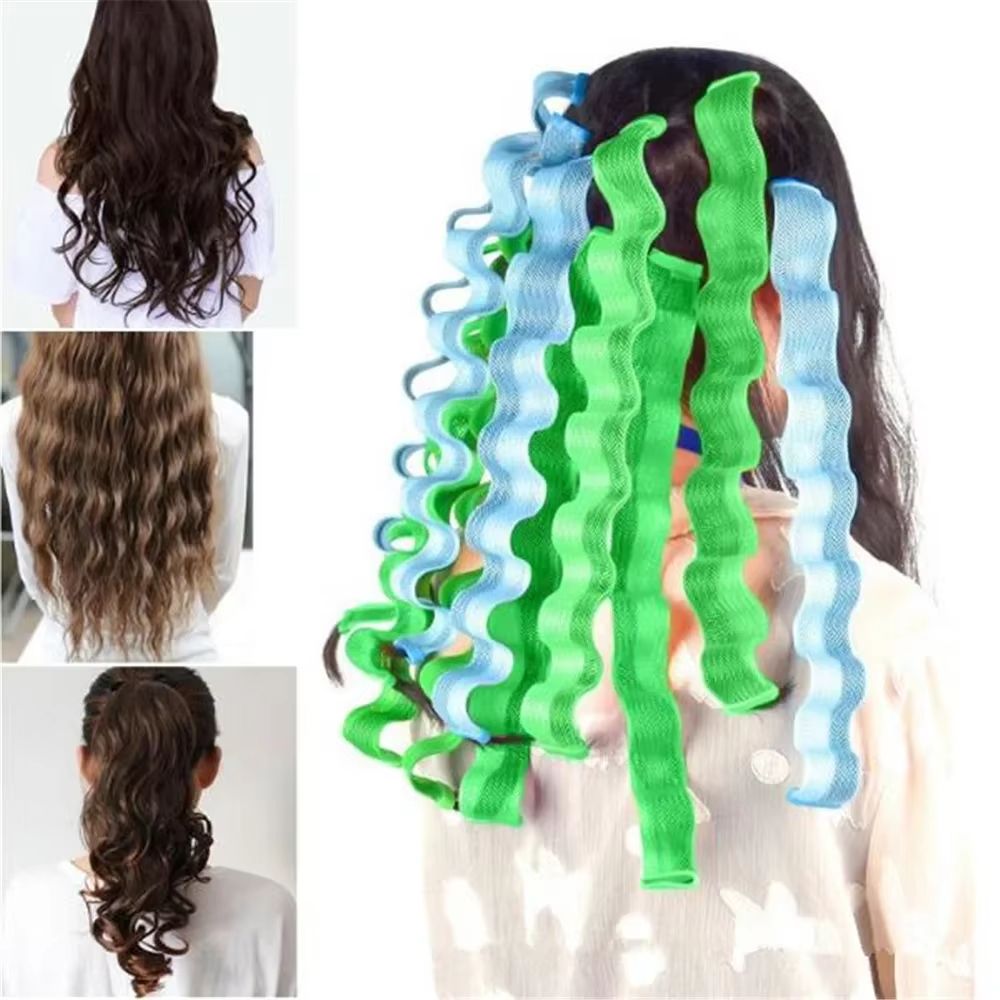12 Piece Heatless Hair Curlers Soft Curling Rod Set 3