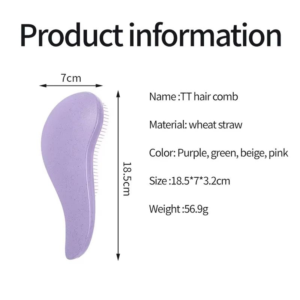 EcoSoft Magic Detangling Hair Brush For Gentle Scalp Massage 2