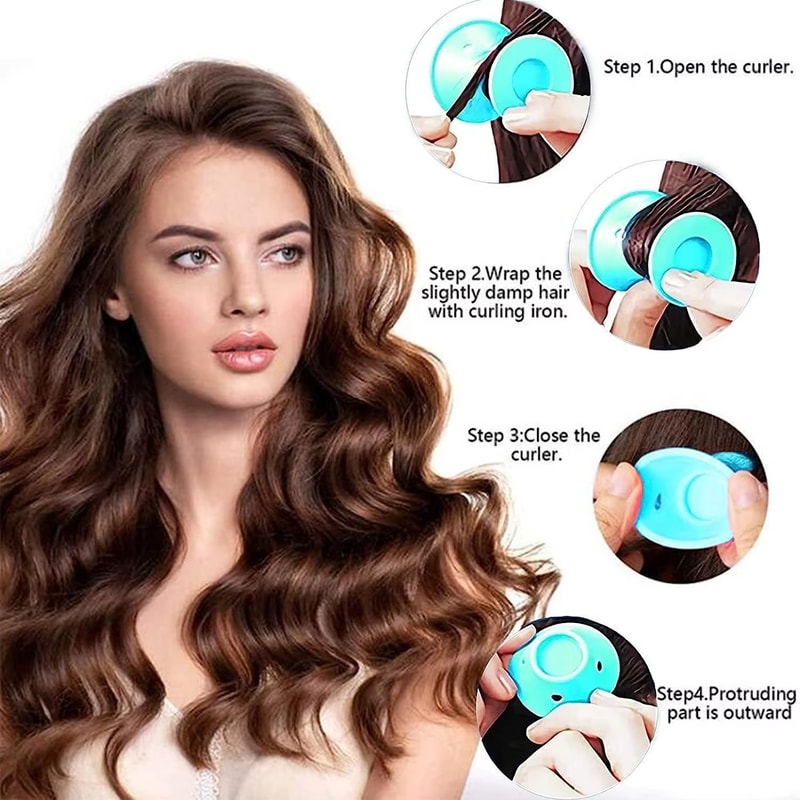 Silicone Heatless Curlers Set For Effortless Curls 1