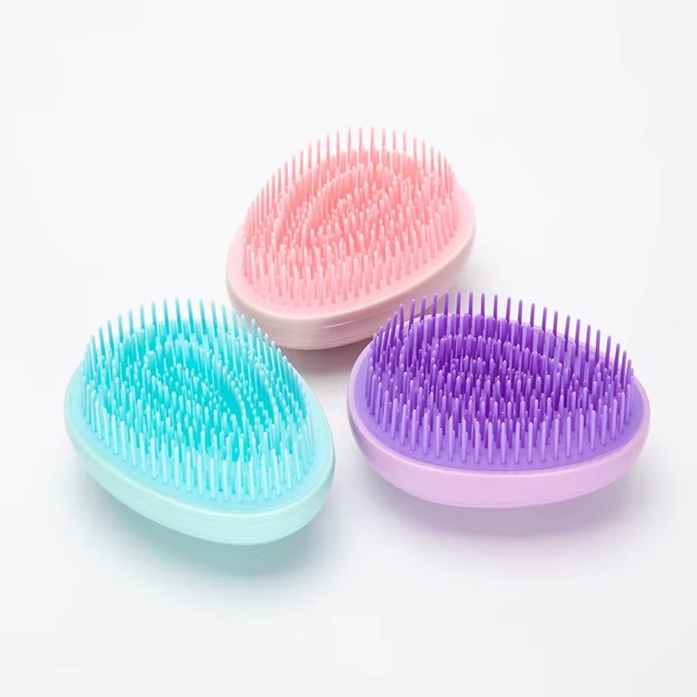 Compact Travel Egg Hairbrush With Scalp Massage 3