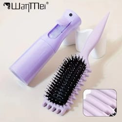 all-in-one detangling candy brush & continuous mist spray hair care kit
