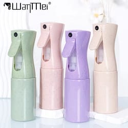 eco wheat straw 200 ml refillable hair mist spray bottle