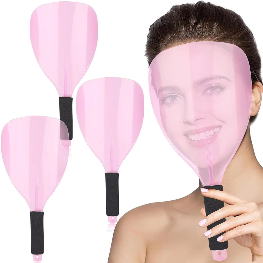Salon Plastic Haircut Face Shield With Handle 1