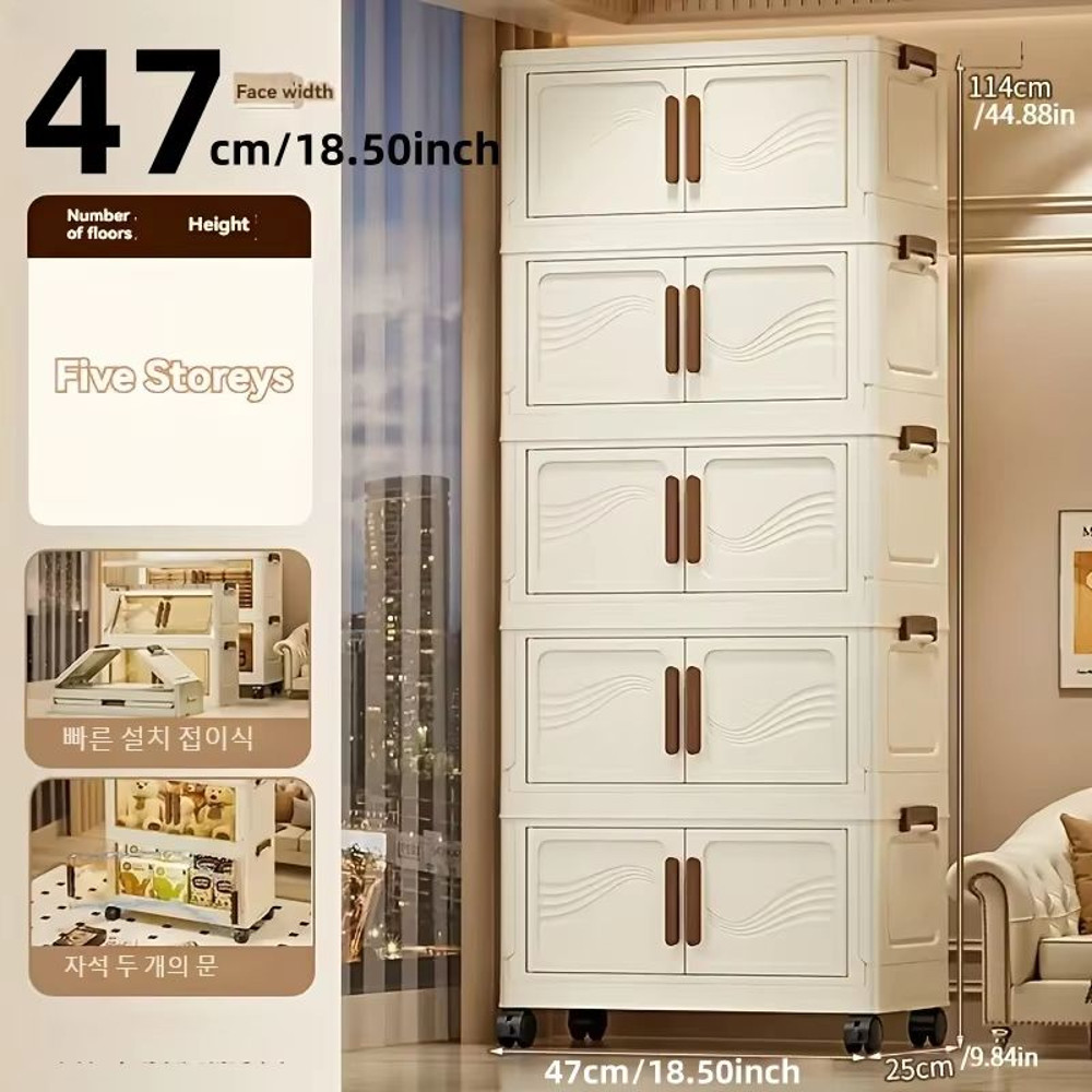 Foldable Clear Door Closet Storage Box Organizer 11