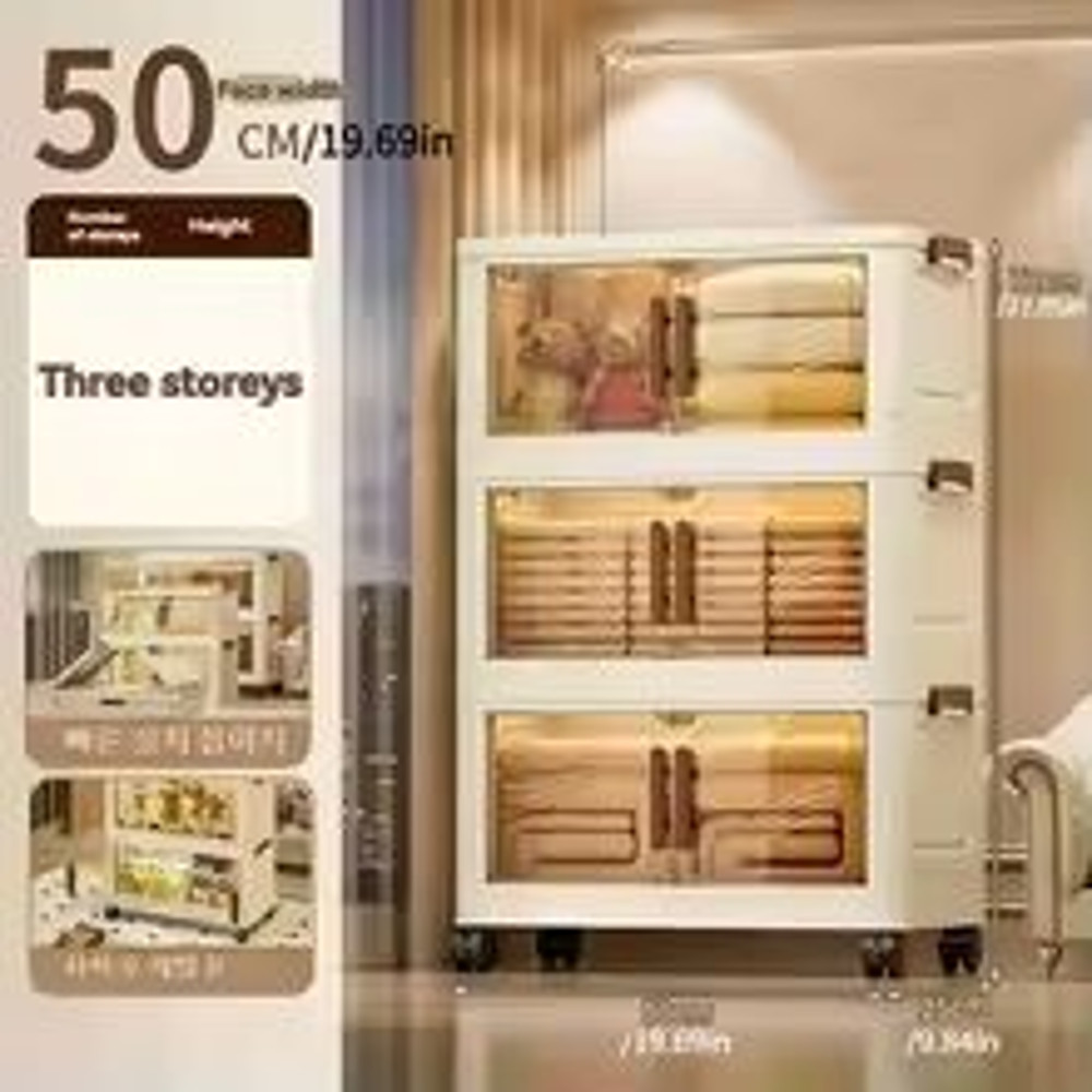 Foldable Multi Layer Rolling Storage Cabinet Organizer 6