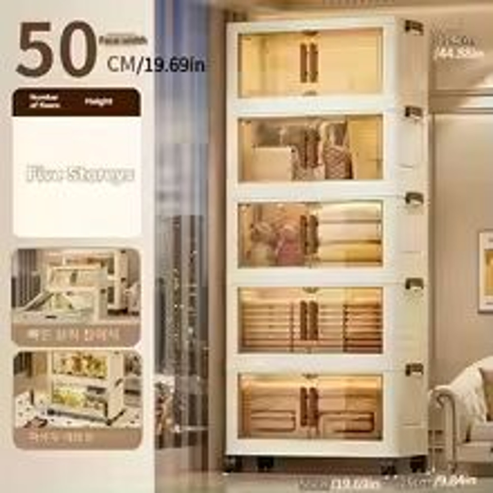 Foldable Multi Layer Rolling Storage Cabinet Organizer 7