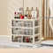Cream Glow Multi Tier Cosmetic Organizer With Drawers 10