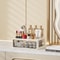 Cream Glow Multi Tier Cosmetic Organizer With Drawers 1