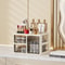 Cream Glow Multi Tier Cosmetic Organizer With Drawers 5