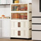 Clear View Foldable DoubleDoor Rolling Storage Cabinet 236 In 4