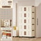 Clear View Foldable DoubleDoor Rolling Storage Cabinet 236 In 17