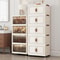 48cm Wide Foldable Rolling Storage Cabinet 1890in With Wheels 36 Tier For Home Organization 1