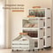 48cm Wide Foldable Rolling Storage Cabinet 1890in With Wheels 36 Tier For Home Organization 5
