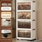 48cm Wide Foldable Rolling Storage Cabinet 1890in With Wheels 36 Tier For Home Organization 8