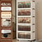 48cm Wide Foldable Rolling Storage Cabinet 1890in With Wheels 36 Tier For Home Organization 10
