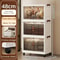 48cm Wide Foldable Rolling Storage Cabinet 1890in With Wheels 36 Tier For Home Organization 11