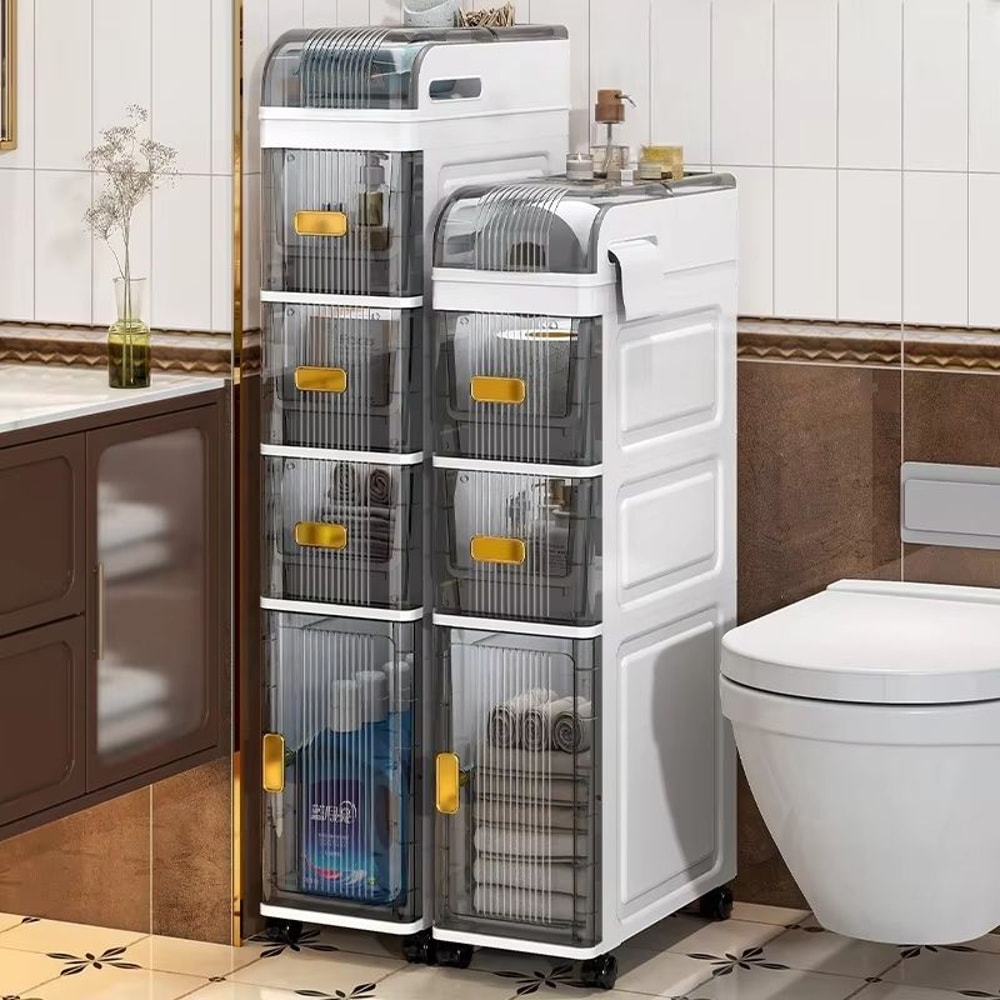 SlimSpace 18 Cm Narrow MultiTier Storage Cabinet For Small Spaces 0