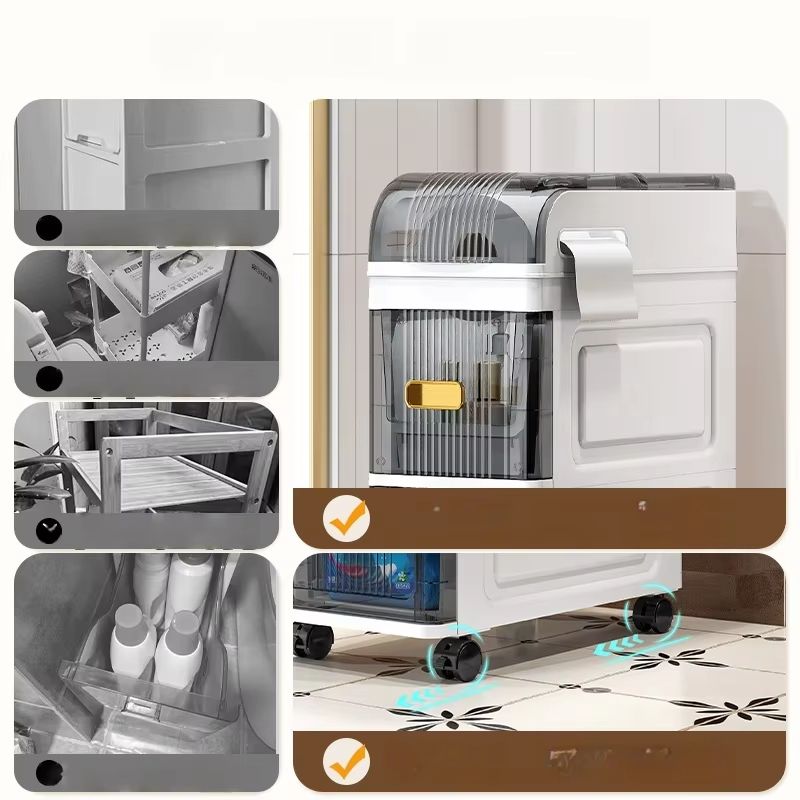 SlimSpace 18 Cm Narrow MultiTier Storage Cabinet For Small Spaces 5