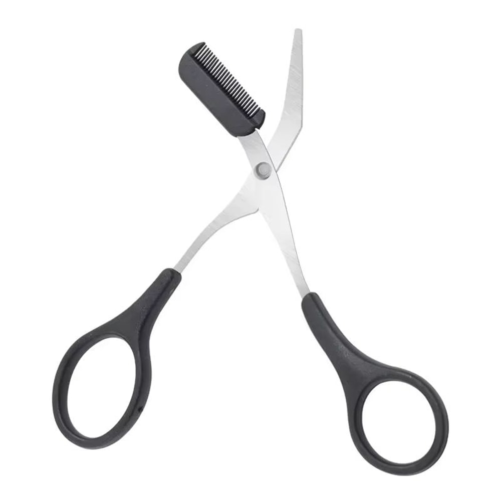 PrecisionTrim Stainless Steel Eyebrow Scissors With Comb 1