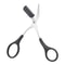 PrecisionTrim Stainless Steel Eyebrow Scissors With Comb 1