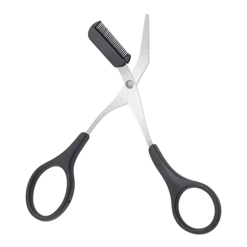 PrecisionTrim Stainless Steel Eyebrow Scissors With Comb 1