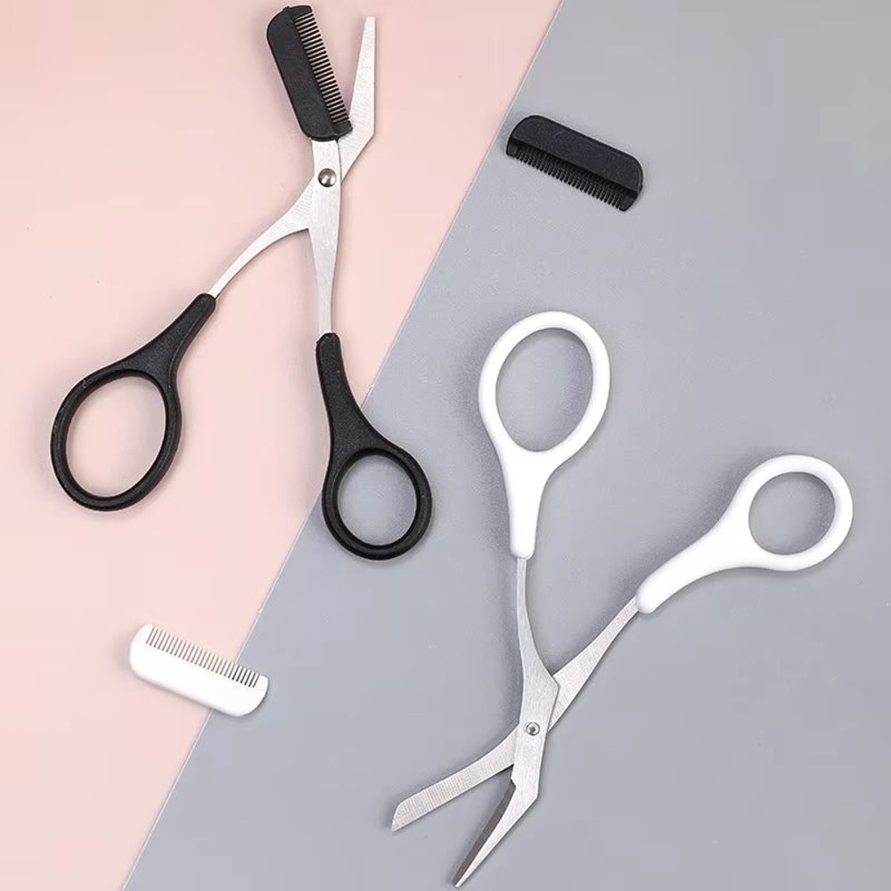 PrecisionTrim Stainless Steel Eyebrow Scissors With Comb 3