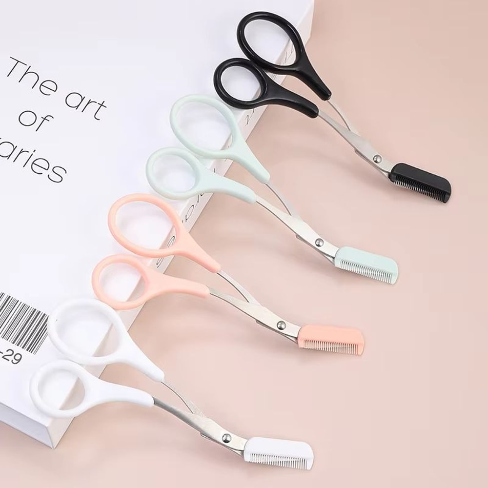 PrecisionTrim Stainless Steel Eyebrow Scissors With Comb 4